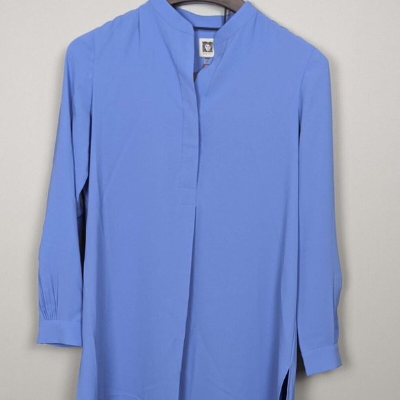 Anne Klein Tops - Anne Klein Woman's Sky Blue Nehru Tunic, Size S